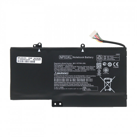 Replacement Hp NP03XL HSTNN-LB6L ENVY 15-U101NX Battery
